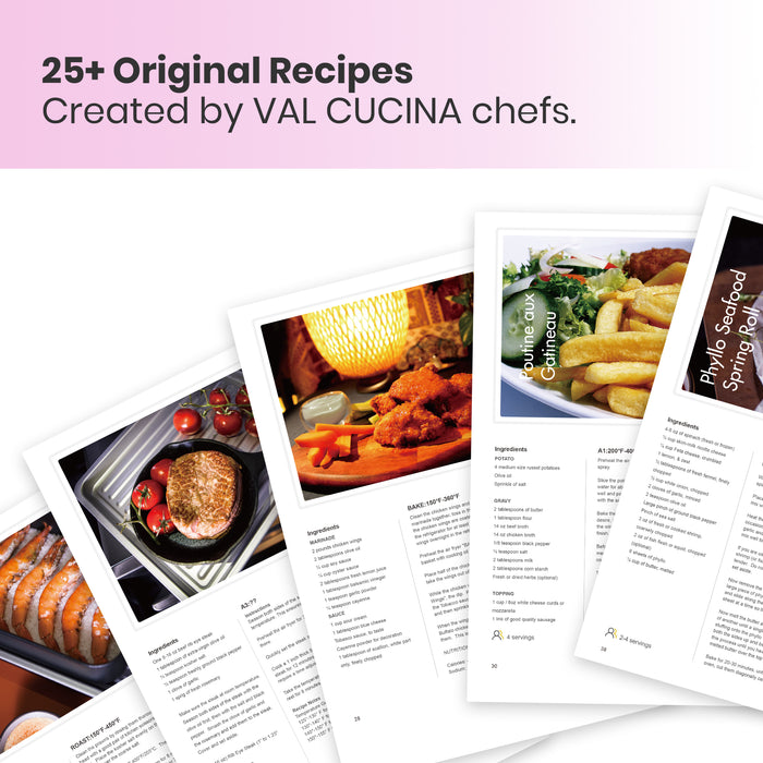 Val Cucina Roma 10-in-1 Retro Pink Air Fryer Toaster Oven