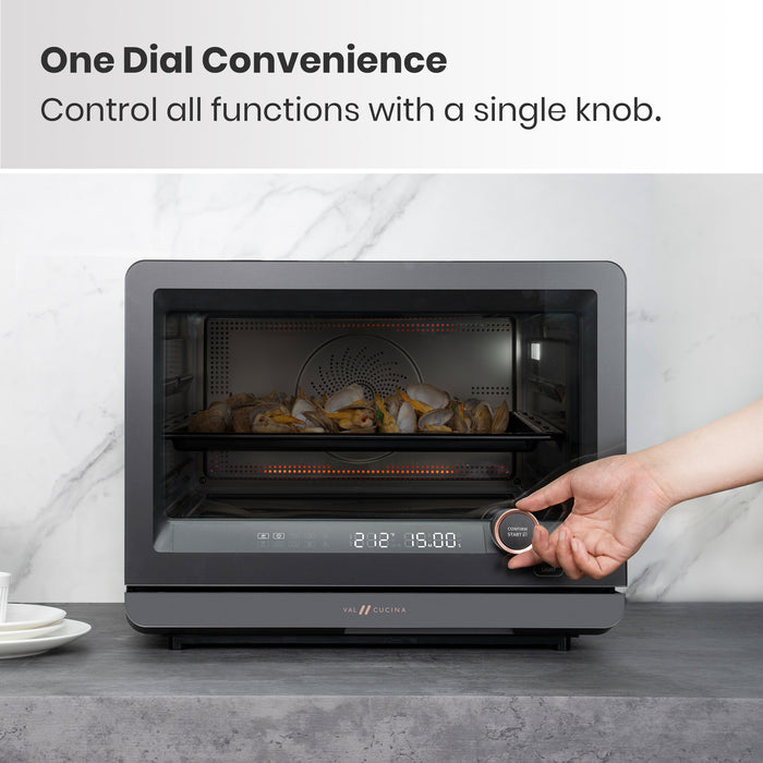 Val Cucina Milan Series 7-in-1 Steam Convection Oven – Matte Black Finish