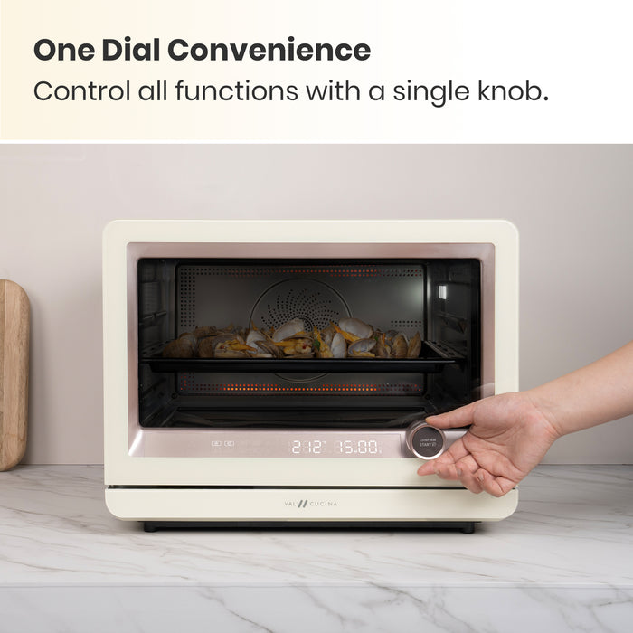 Val Cucina Milan Series 7-in-1 Steam Convection Oven – Cream White Finish