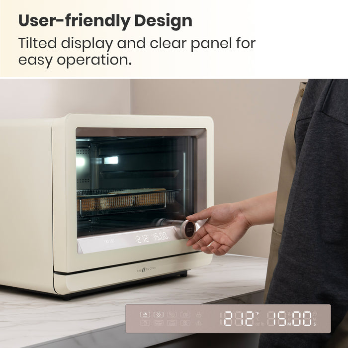 Val Cucina Milan Series 7-in-1 Steam Convection Oven – Cream White Finish