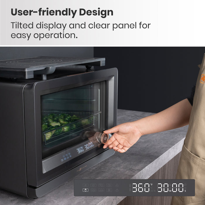 Val Cucina Milan Series 7-in-1 Steam Convection Oven – Matte Black Finish