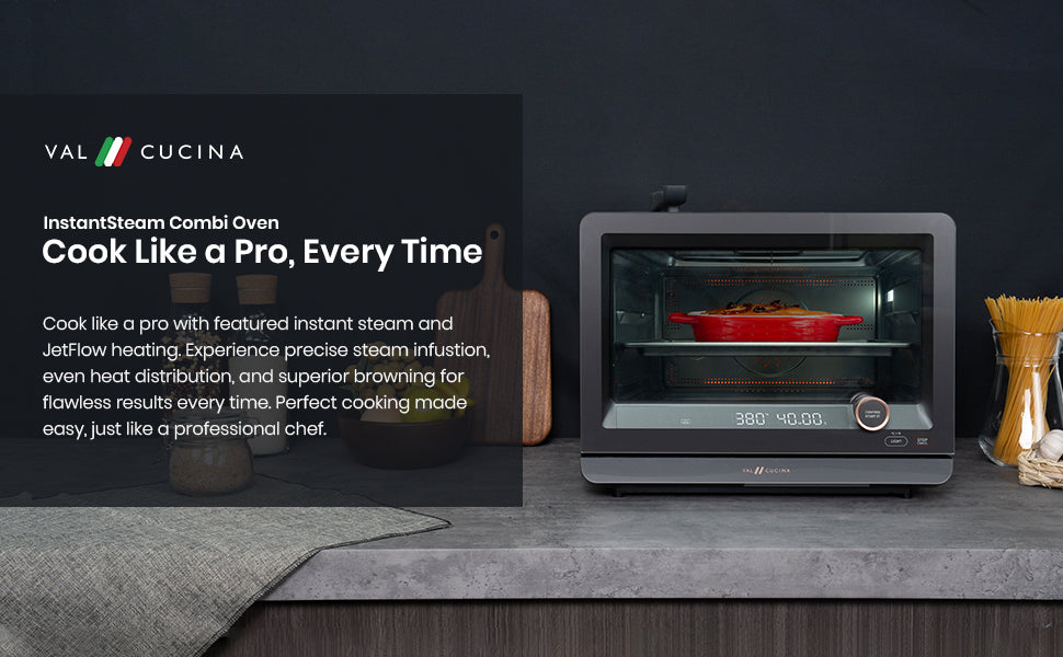 Val Cucina Milan Series 7-in-1 Steam Convection Oven – Matte Black Finish