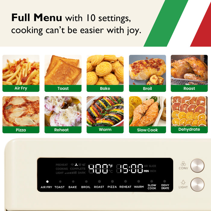 Val Cucina Italia Air Fryer Toaster Oven – 10-in-1 Combo