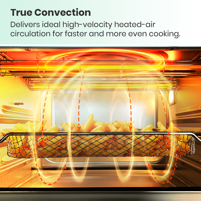 Val Cucina Roma 10-in-1 Retro Green Air Fryer Toaster Oven