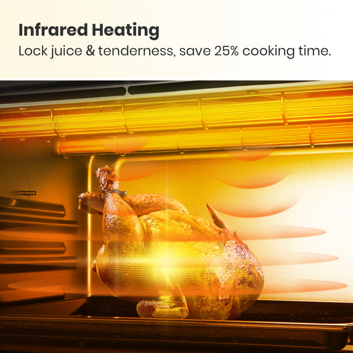 Val Cucina Roma 10-in-1 Retro Cream Air Fryer Toaster Oven