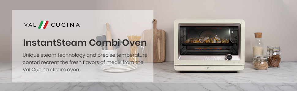 Val Cucina Milan Series 7-in-1 Steam Convection Oven – Cream White Finish