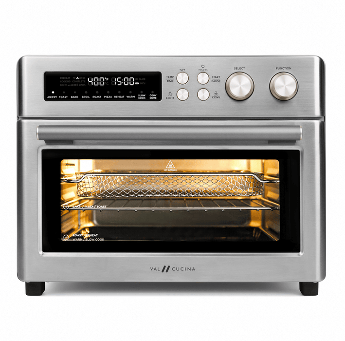 VAL CUCINA 10-IN-1 AIR FRYER TOASTER OVEN - Brushed Stainless Steel (Refurbished)