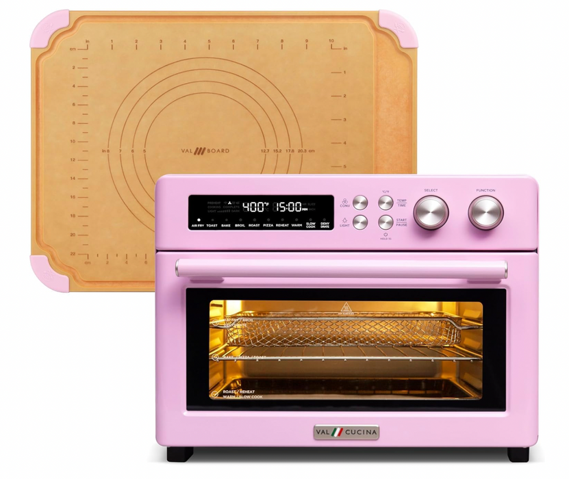 AIR FRYER TOASTER OVEN & CUTTING PASTRY BOARD - CLASSIC PINK