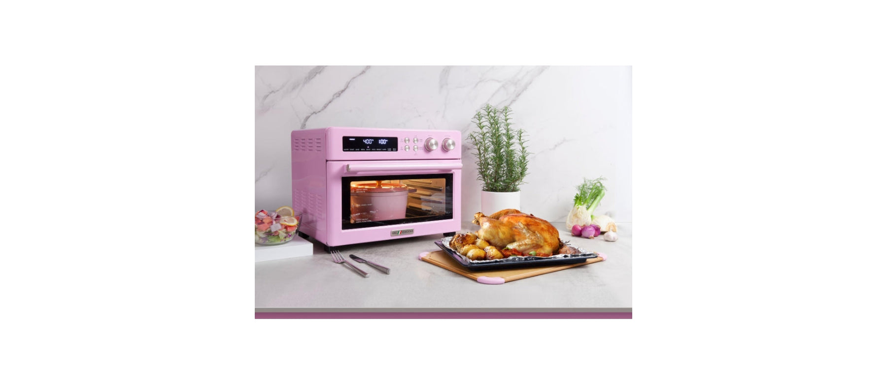 Transform Your Kitchen with the All-in-One Pink Oven