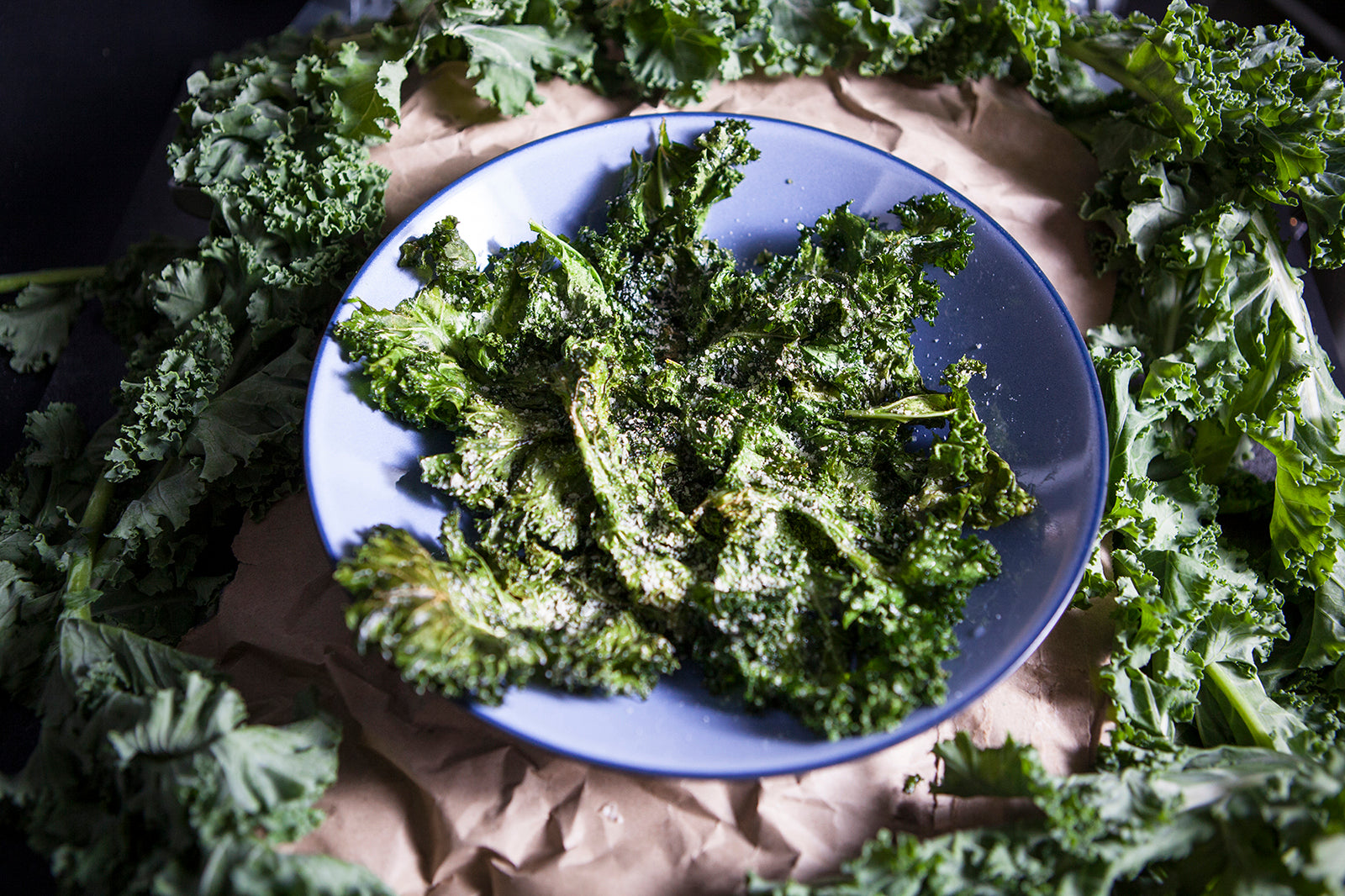 Crispy Kale & Cheddar Chips