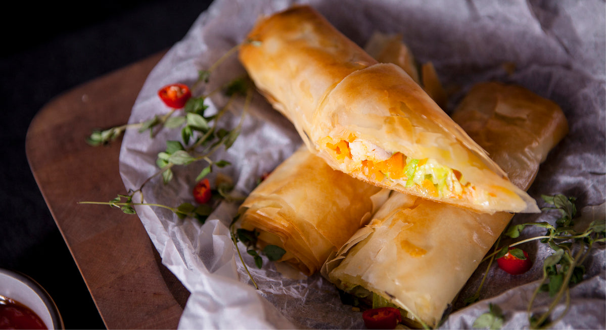 Phyllo Seafood Spring Roll — Val Cucina