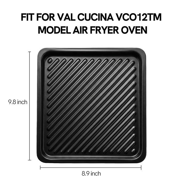 VAL CUCINA Air Fryer Enamel Baking Pan Replacement Parts Compatible with VCO12TM Air Fryer Toaster Oven (Enamel Baking Pan)