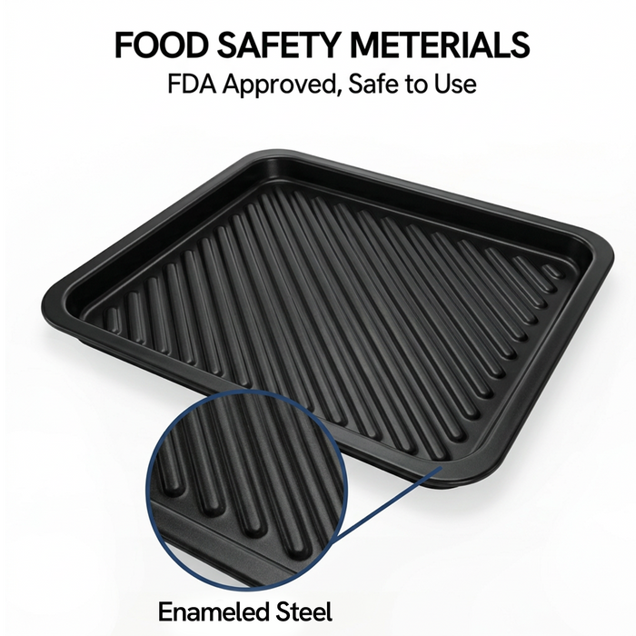 VAL CUCINA Air Fryer Enamel Baking Pan Replacement Parts Compatible with VCO12TM Air Fryer Toaster Oven (Enamel Baking Pan)