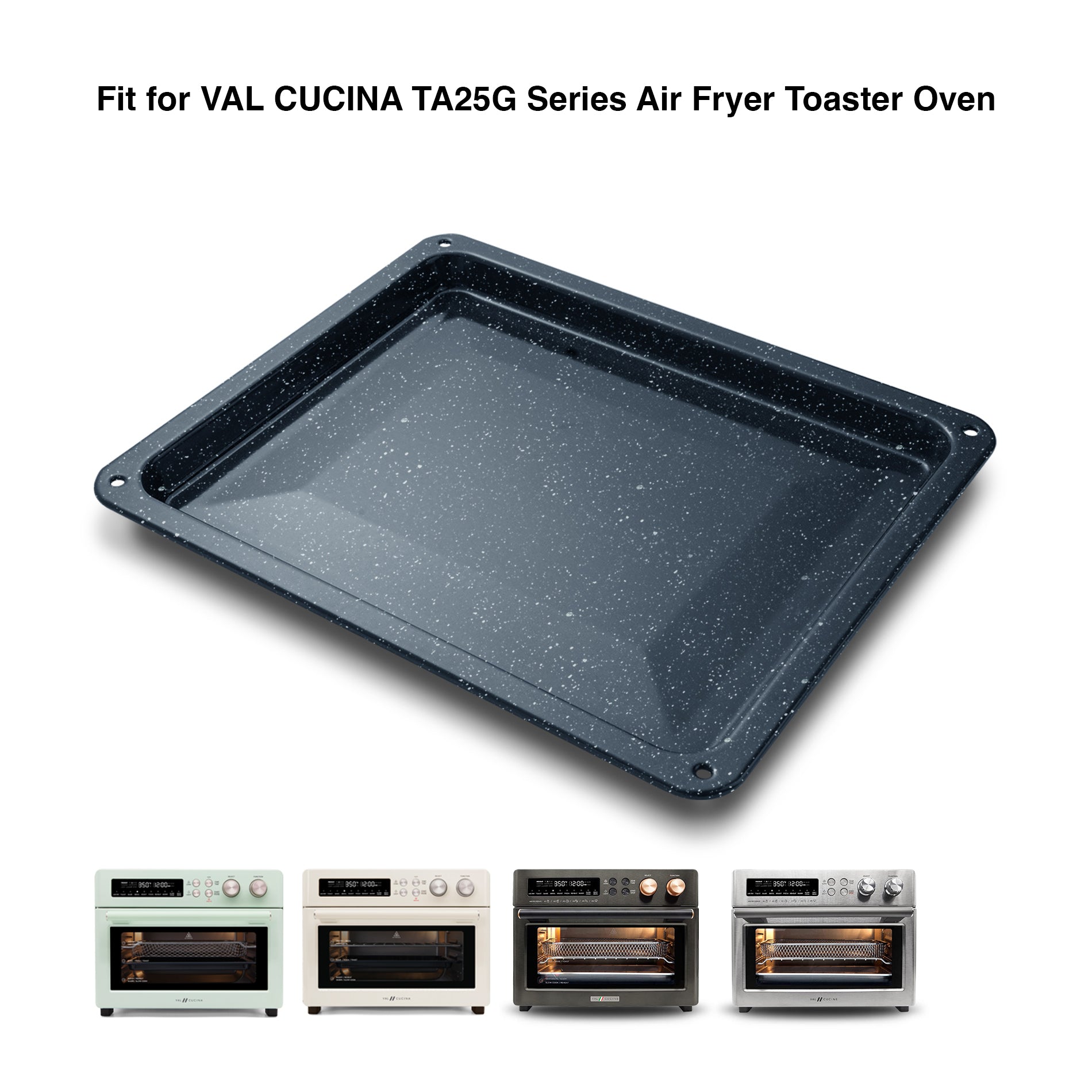 VAL CUCINA Enamel Baking Pan, Compatible with TA-25G Air Fryer Oven