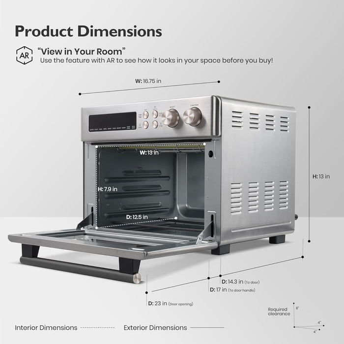 Val Cucina 10-in-1 Multifunction Stainless Steel Air Fryer Oven