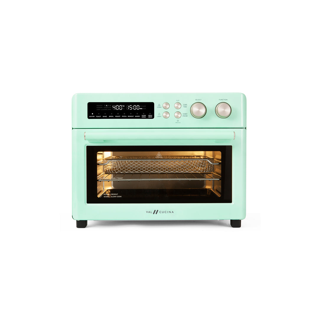 VAL CUCINA 10-in-1 Extra Large Air Fryer Toaster Oven -Mint Green
