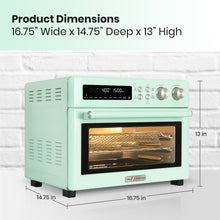 Load image into Gallery viewer, VAL CUCINA 10-in-1 Extra Large Air Fryer Toaster Oven -Mint Green
