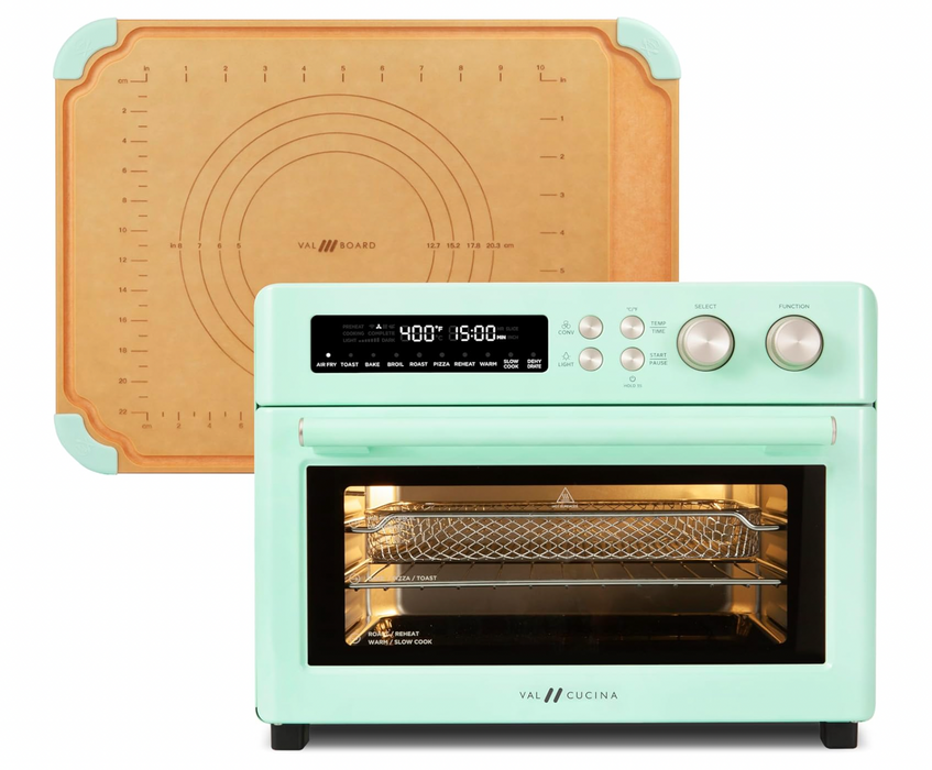 AIR FRYER TOASTER OVEN & CUTTING PASTRY BOARD - GREEN