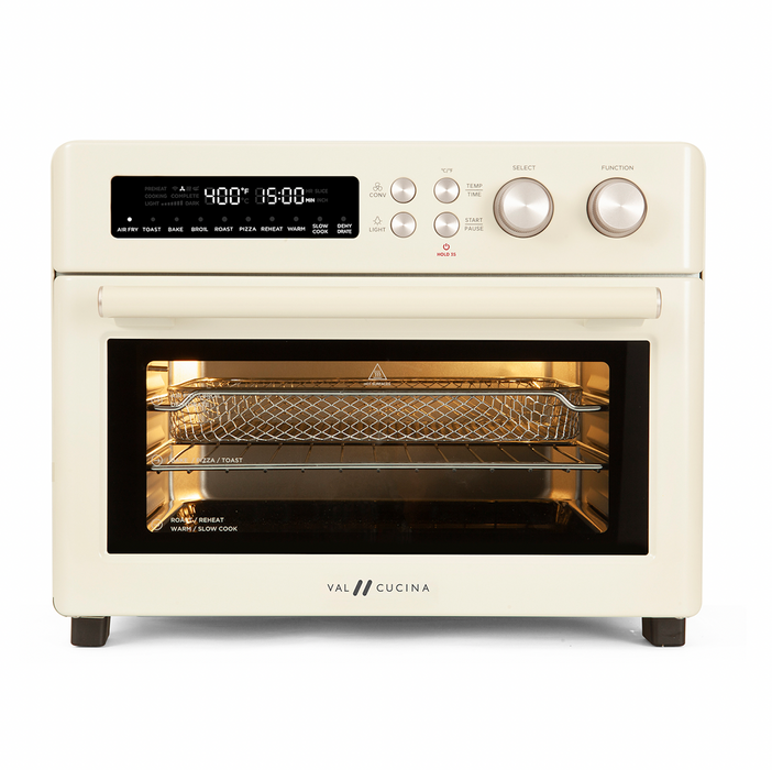 VAL CUCINA 10-IN-1 EXTRA LARGE AIR FRYER TOASTER OVEN - ALMOND CREAM