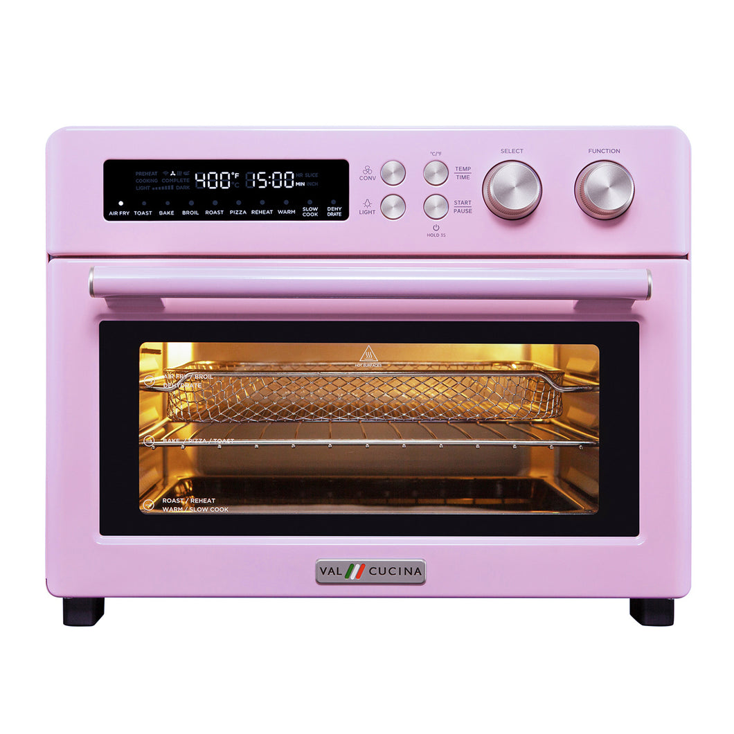 NEW ARRIVAL - VAL CUCINA 10-in-1 Air Fryer Toaster Oven- Classic Pink