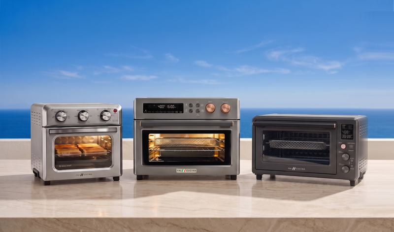 Val Cucina Roma Collection air fryer toaster oven in an Italian kitchen