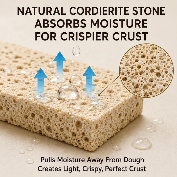 VAL CUCINA Pizza Stone 13×13 Inch, Baking Stone for Oven & Grill – Premium Cordierite Heat-Resistant Pizza Baking Stone for Crispy Crust, Pizza, Bread