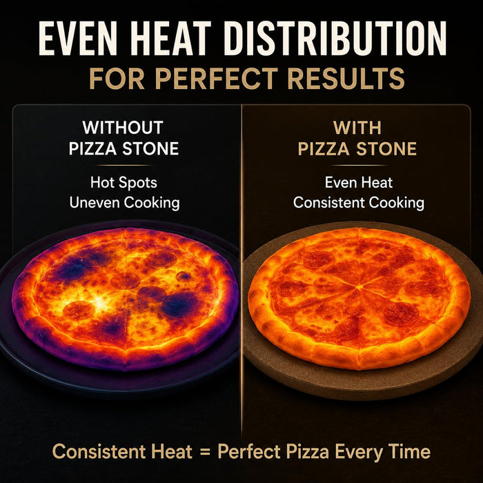 VAL CUCINA Pizza Stone 13×13 Inch, Baking Stone for Oven & Grill – Premium Cordierite Heat-Resistant Pizza Baking Stone for Crispy Crust, Pizza, Bread