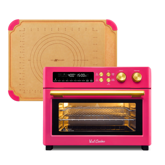 AIR FRYER TOASTER & OVEN & CUTTING PASTRY BOARD - HOT PINK