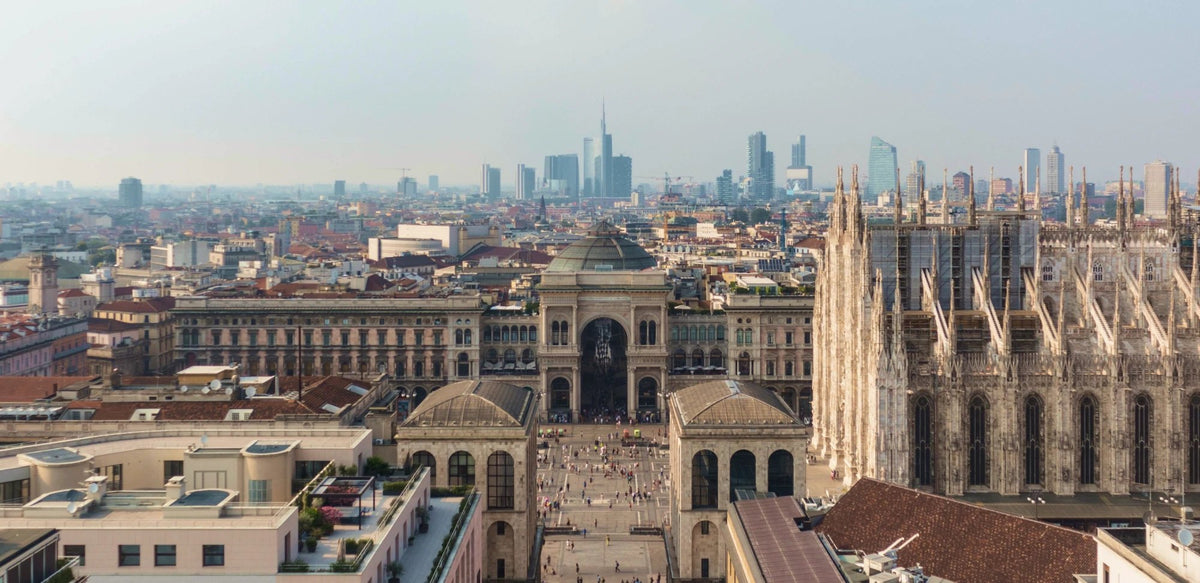 Milan skyline seen from above the Duomo