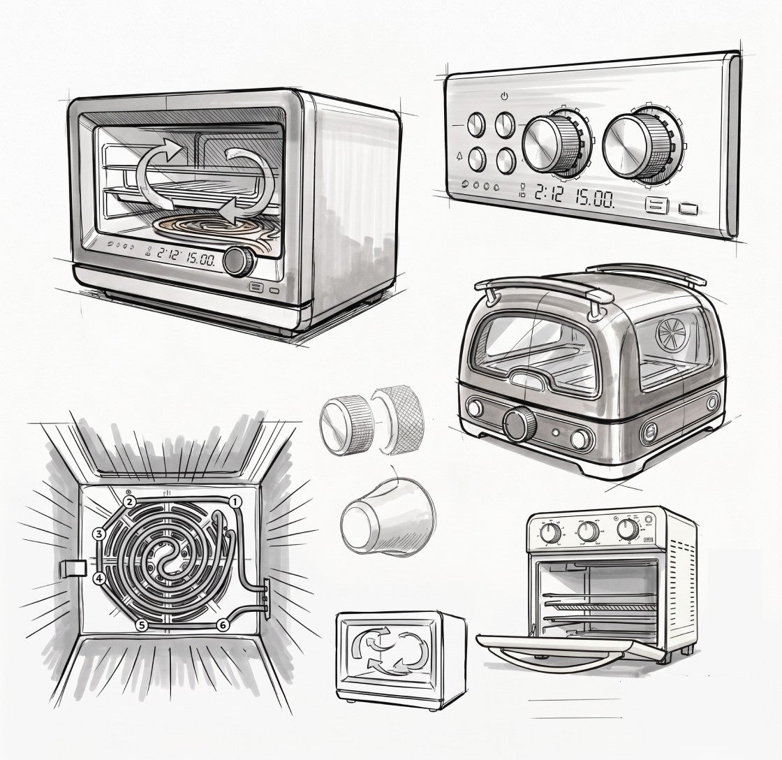 Val Cucina oven design sketches