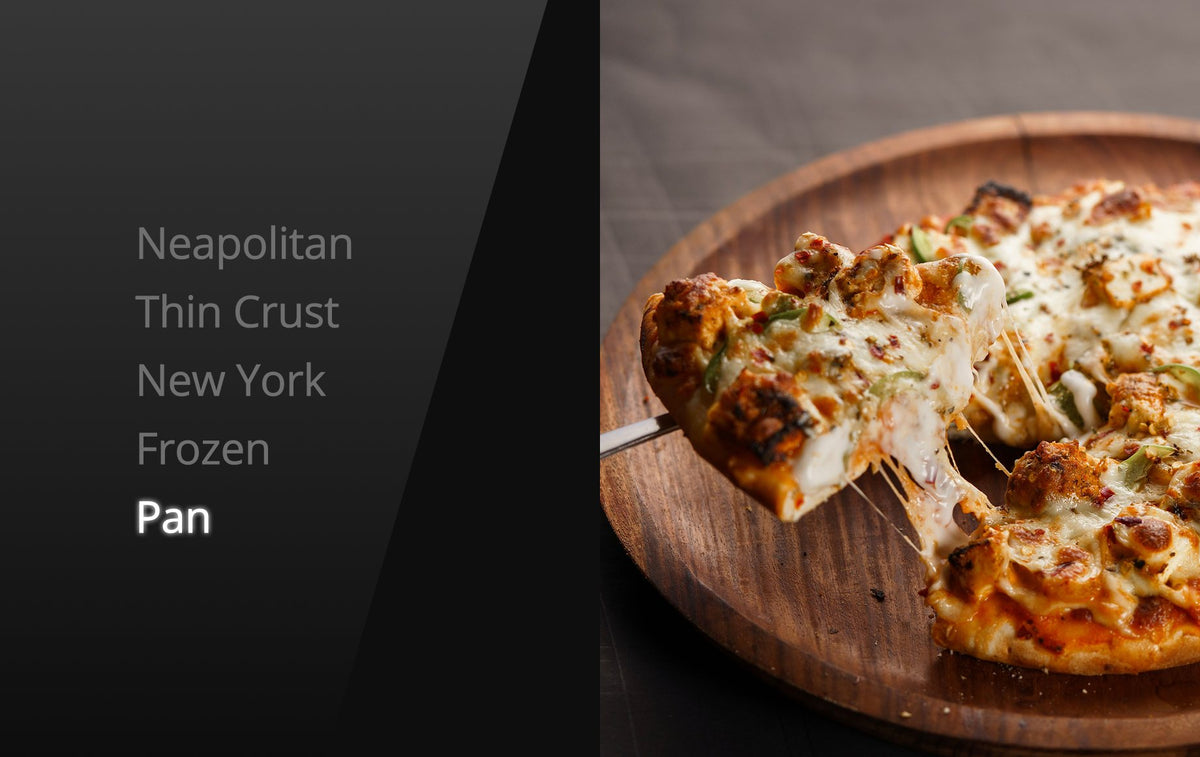 Pan pizza mode on the Val Cucina Pizza Oven