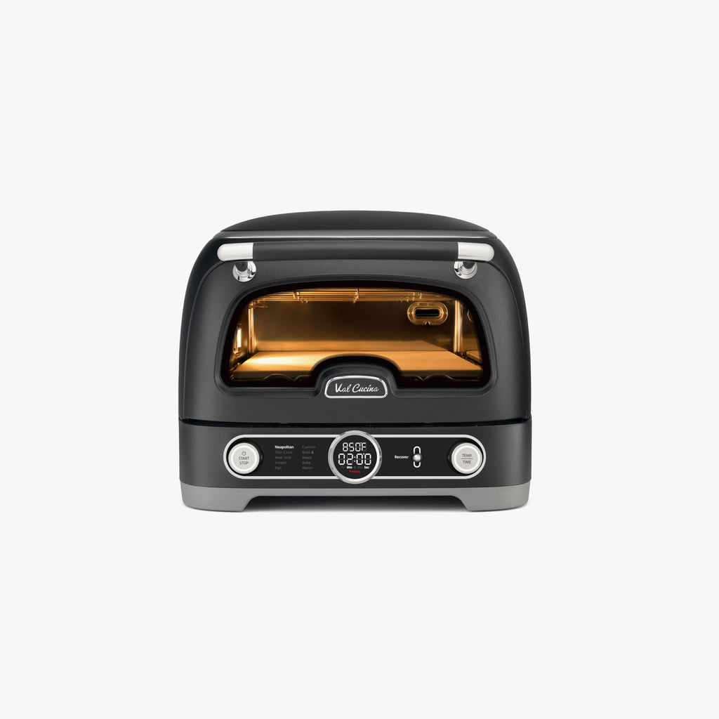 Val Cucina Pizza Oven in black, front view