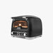 Val Cucina Pizza Oven in black, three-quarter side view