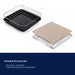 Included accessories: pizza stone, stone rack, enameled roasting pan and roasting rack